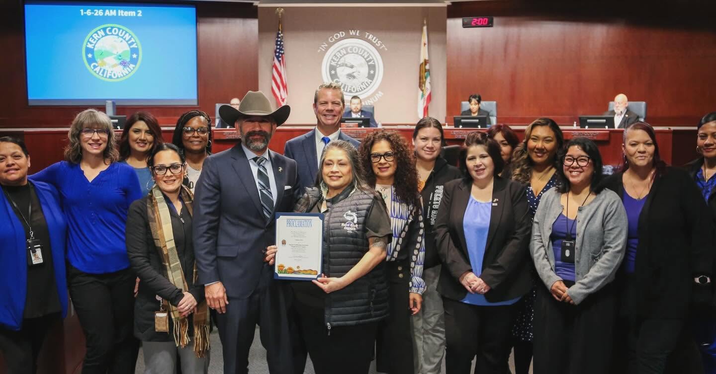 KCAHT members receiving a Kern County proclamation